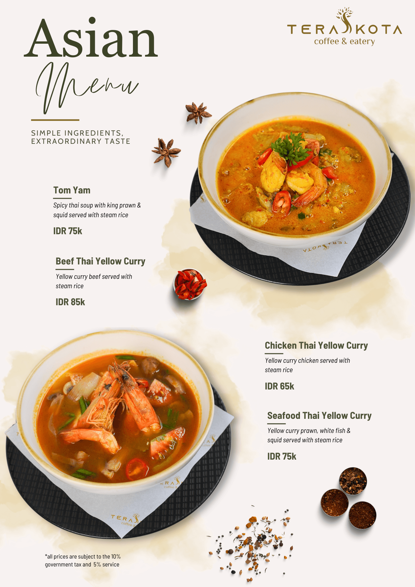 Asian Menu